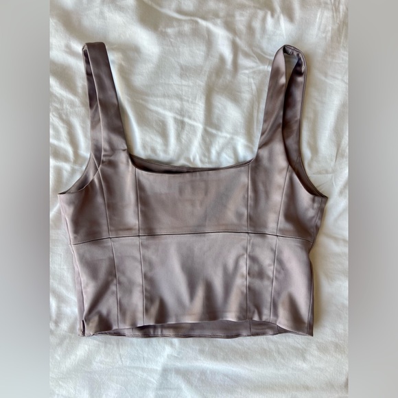 Aritzia Wilfred Shine Bustier - Dove Mauve - Picture 8 of 9